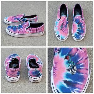 VANS Jerry Garcia Grateful Dead Tie Dye Slip On Unisex Shoes